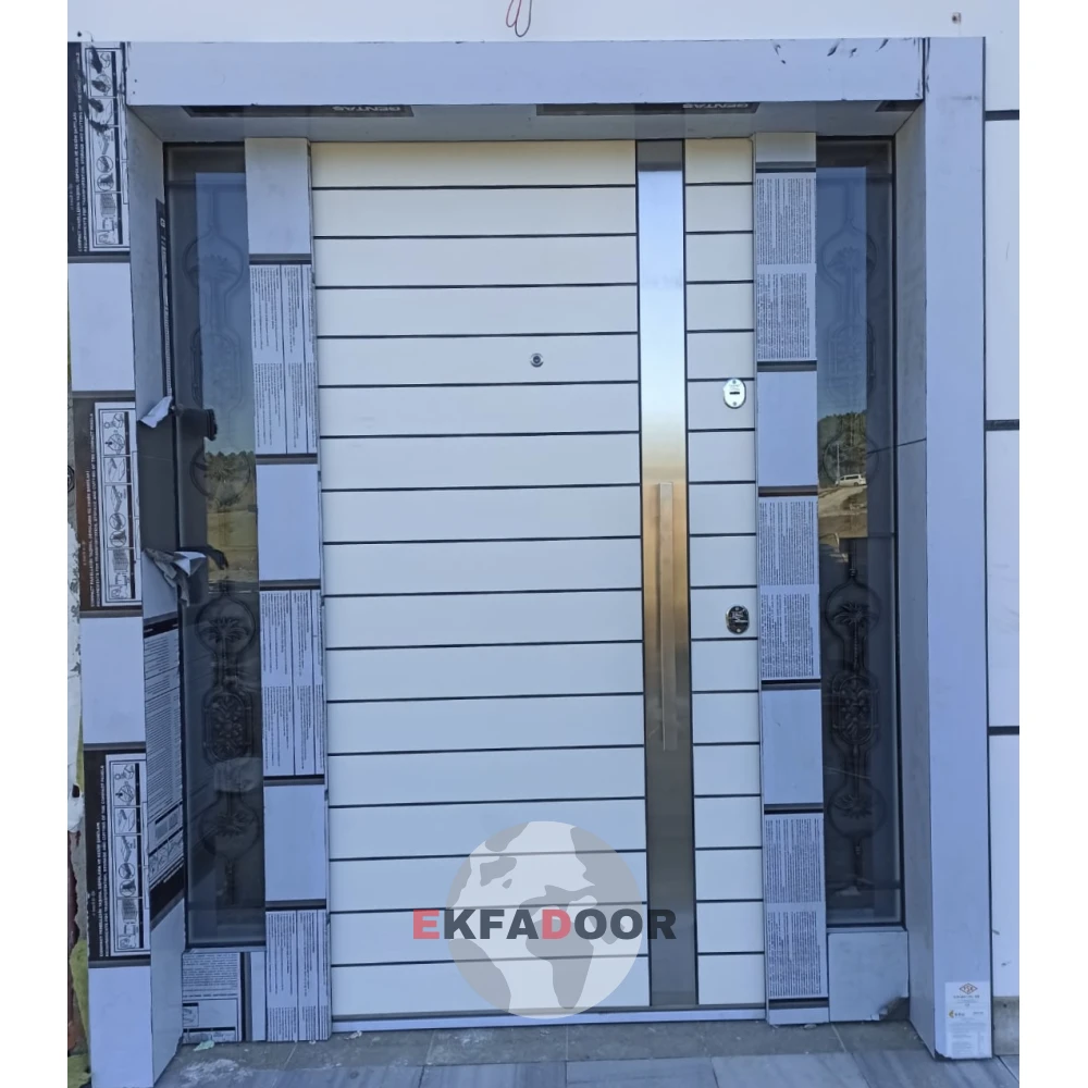 Dış İklim Kompozit ve Compact Lamine Çelik Kapılar KC-0004 Modeli - EkfaDoor