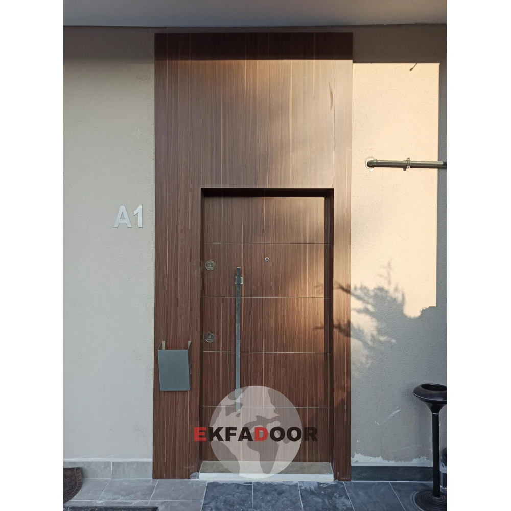 Dış İklim Kompozit ve Compact Lamine Çelik Kapılar KC-0010 Modeli - EkfaDoor