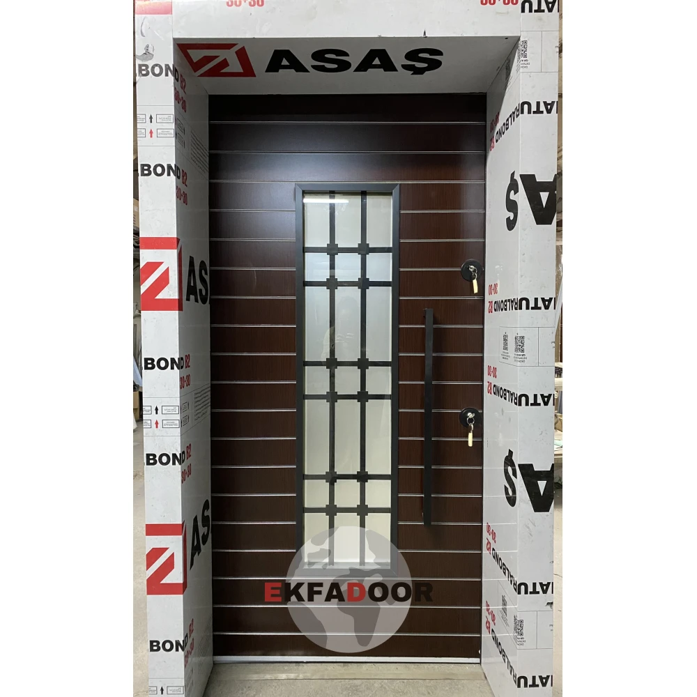 Dış İklim Kompozit ve Compact Lamine Çelik Kapılar KC-0013 Modeli - EkfaDoor