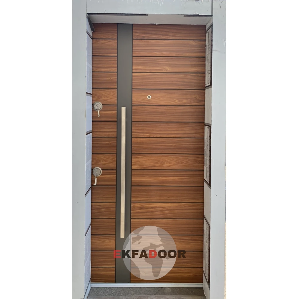 Dış İklim Kompozit ve Compact Lamine Çelik Kapılar KC-0014 Modeli - EkfaDoor
