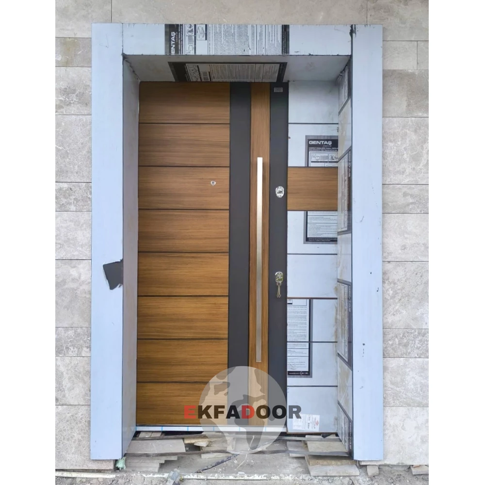 Dış İklim Kompozit ve Compact Lamine Çelik Kapılar KC-0018 Modeli - EkfaDoor