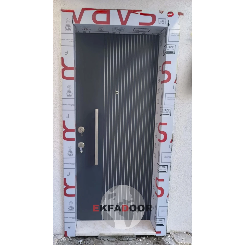 Dış İklim Kompozit ve Compact Lamine Çelik Kapılar KC-0021 Modeli - EkfaDoor