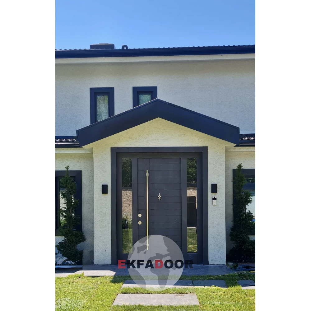 Dış İklim Kompozit ve Compact Lamine Çelik Kapılar KC-0023 Modeli - EkfaDoor