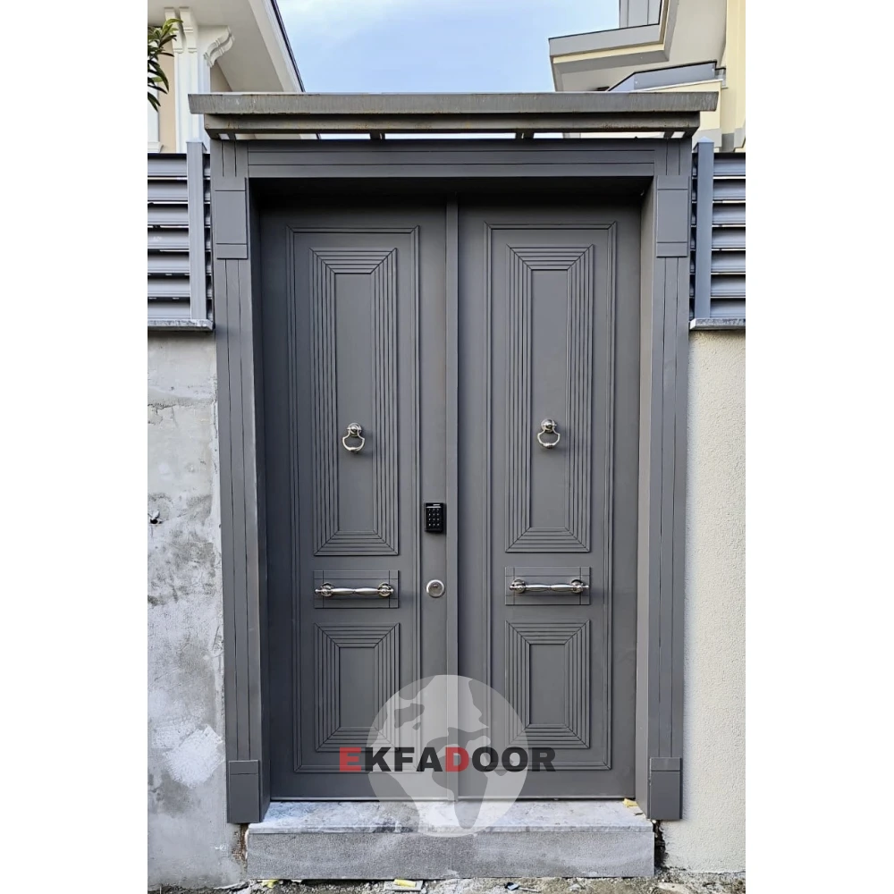 Dış İklim Kompozit ve Compact Lamine Çelik Kapılar KC-0025 Modeli - EkfaDoor