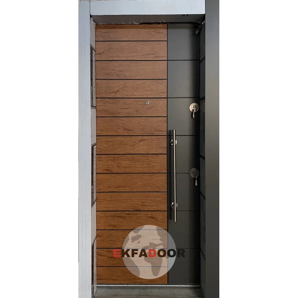 Dış İklim Kompozit ve Compact Lamine Çelik Kapılar KC-0028 Modeli - EkfaDoor
