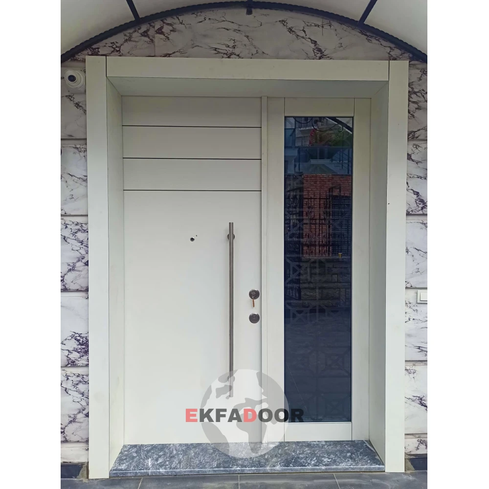 Dış İklim Kompozit ve Compact Lamine Çelik Kapılar KC-0031 Modeli - EkfaDoor