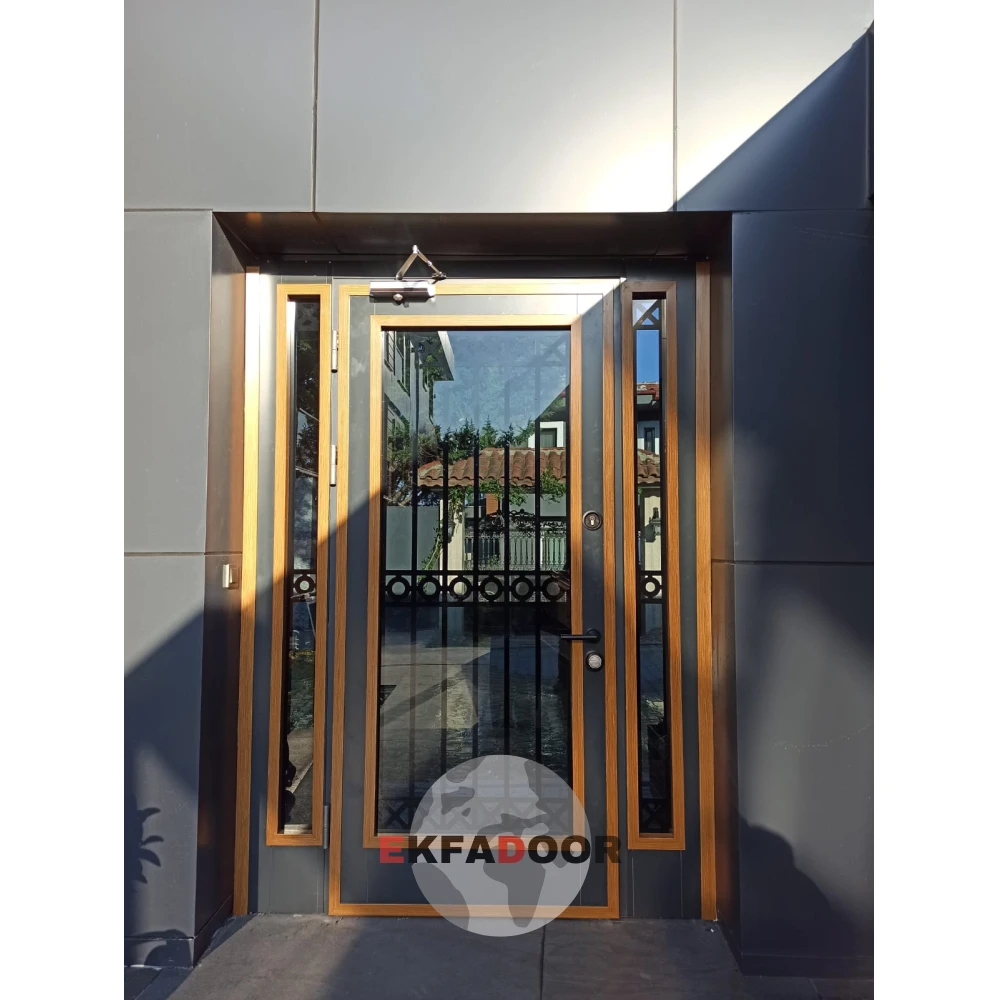 Dış İklim Kompozit ve Compact Lamine Çelik Kapılar KC-0033 Detay Görünümü 2