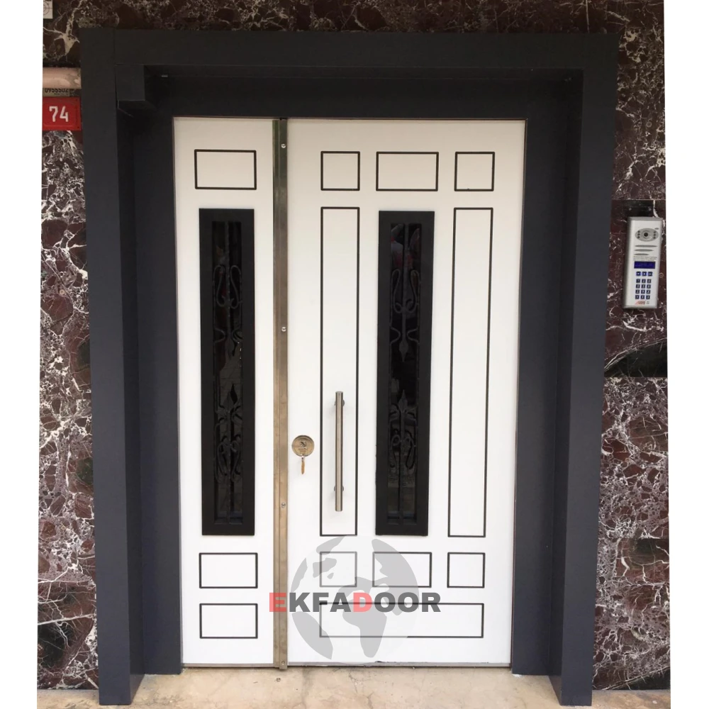 Dış İklim Kompozit ve Compact Lamine Çelik Kapılar KC-0035 Modeli - EkfaDoor